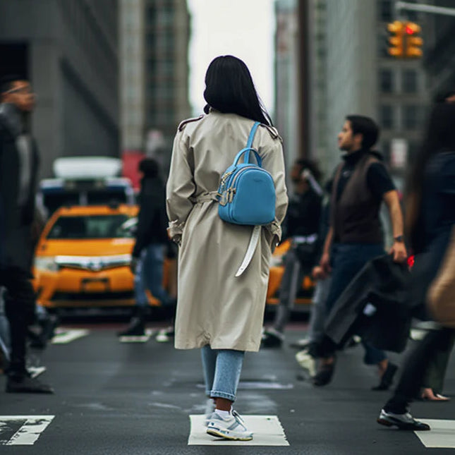Chic Mini Faux Leather Backpack
