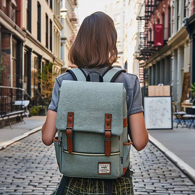 Vintage Oxford Laptop Backpack for Travel
