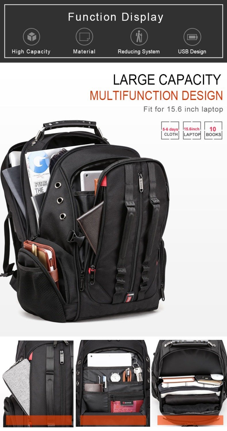 Avery Travel Backpack | Waterproof, 35L Capacity, Laptop Compartment