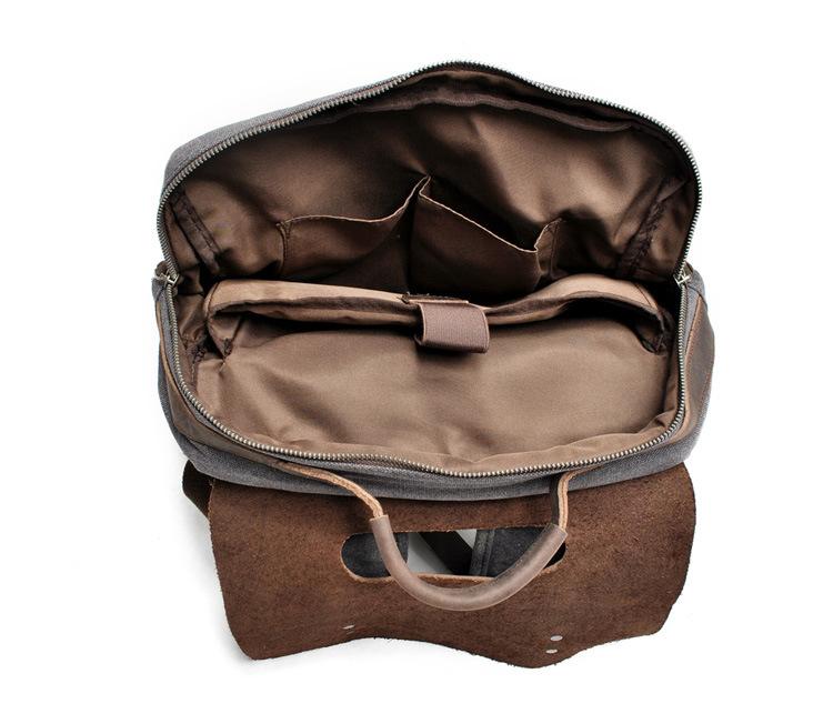 Azodulla Unisex Vintage Backpack | High-Quality Canvas & Cow Leather, Stylish Design