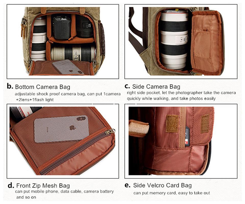Baxter Waterproof Camera Backpack | Durable Batik Canvas, Stylish Design