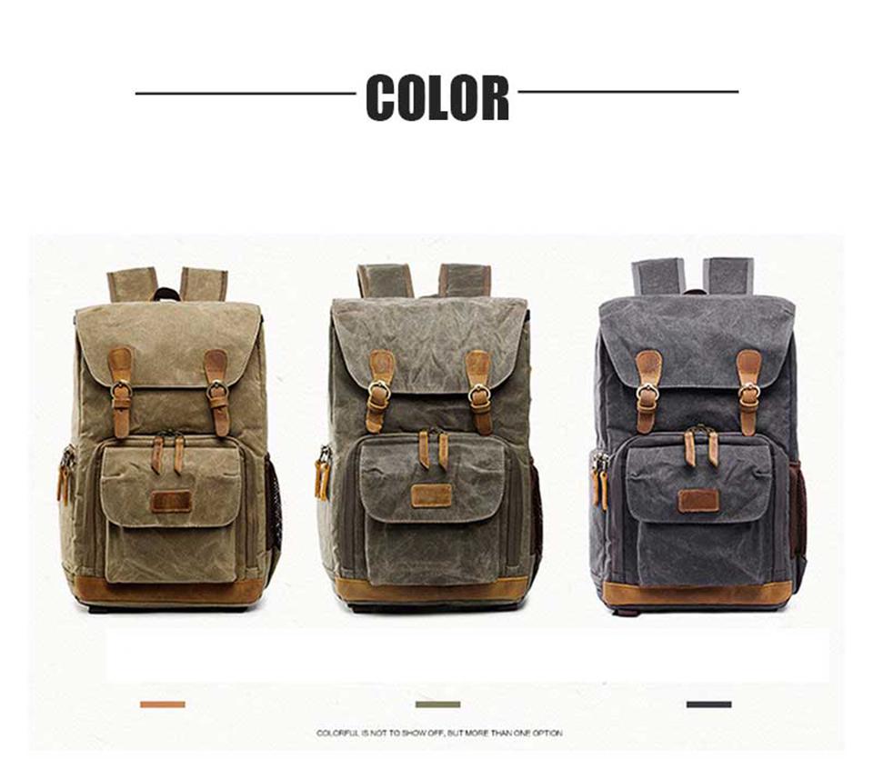 Baxter Waterproof Camera Backpack | Durable Batik Canvas, Stylish Design