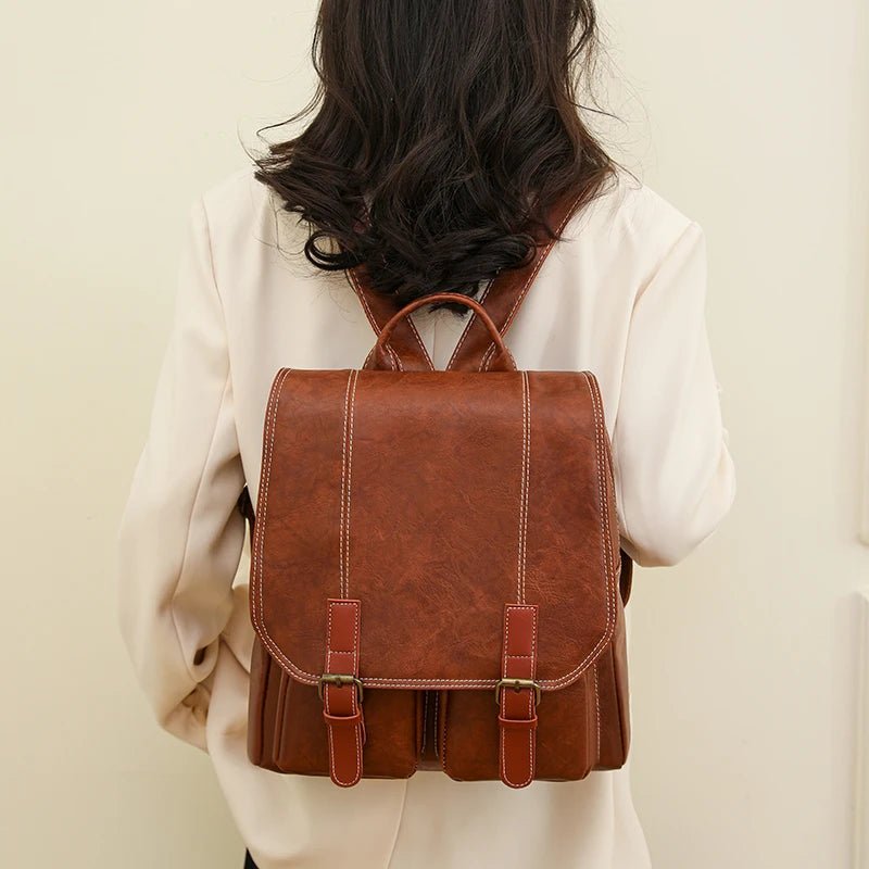 Bella Women's Backpack | Soft Faux Leather, Vintage Chic Design