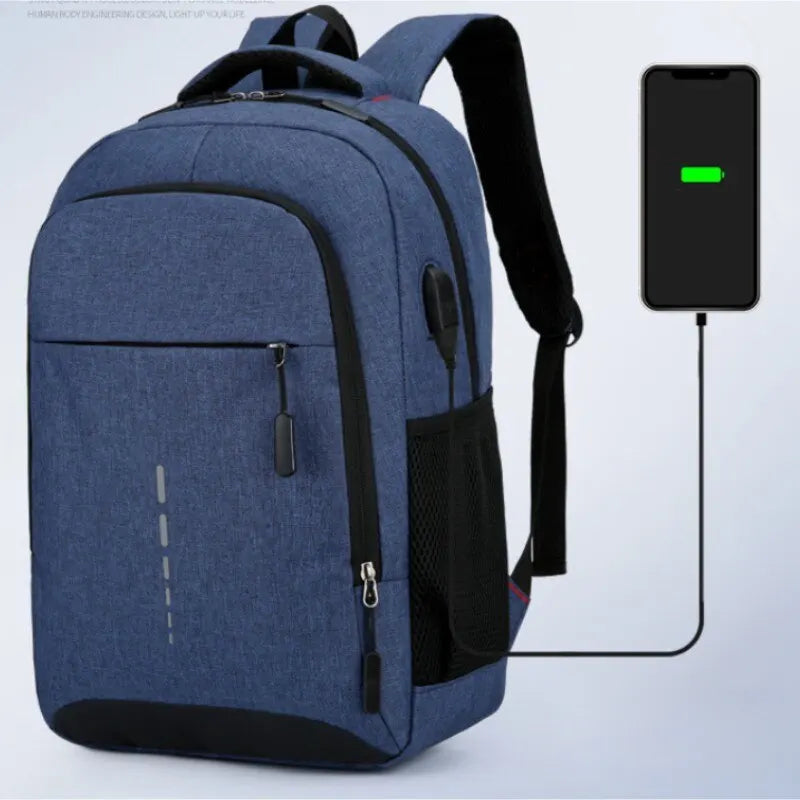 Cobalt Student Backpack | Spacious Design with USB Port, Durable Nylon