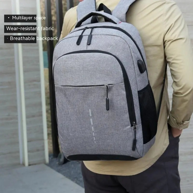 Cobalt Student Backpack | Spacious Design with USB Port, Durable Nylon