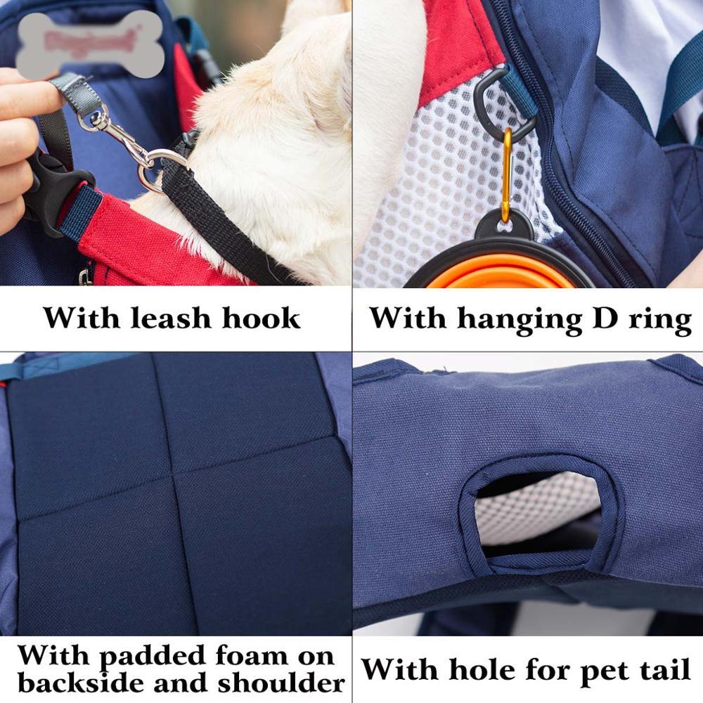 Comfortable Dog Carrier Backpack for Small to Medium Dogs – Travel Bag with Safety Leash Hook and Padded Straps