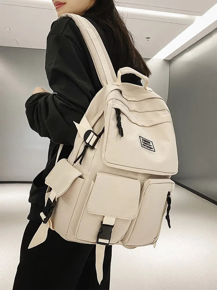 Cora Unisex Laptop Backpack | Durable Nylon, Multi-Pocket Design