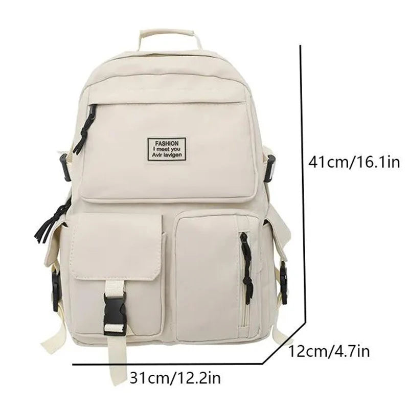 Cora Unisex Laptop Backpack | Durable Nylon, Multi-Pocket Design