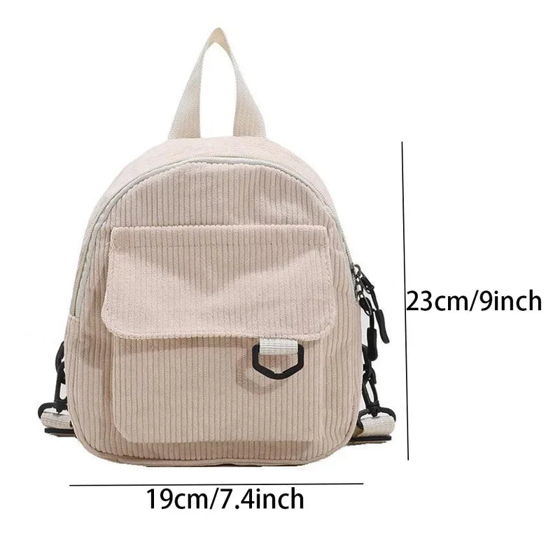 Corduroy Unisex Mini Backpack