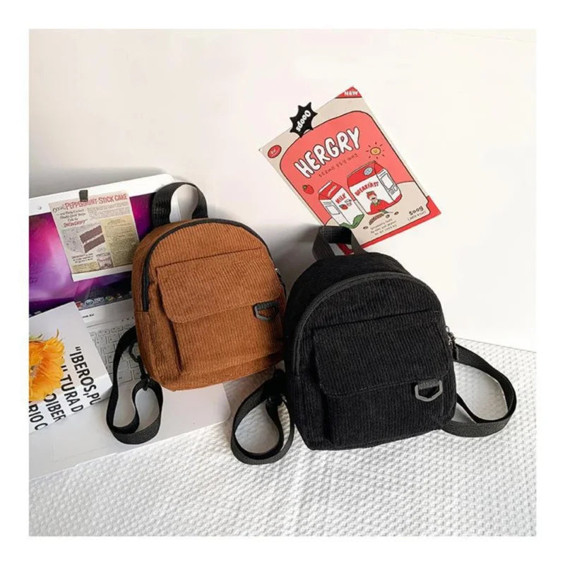 Corduroy Unisex Mini Backpack