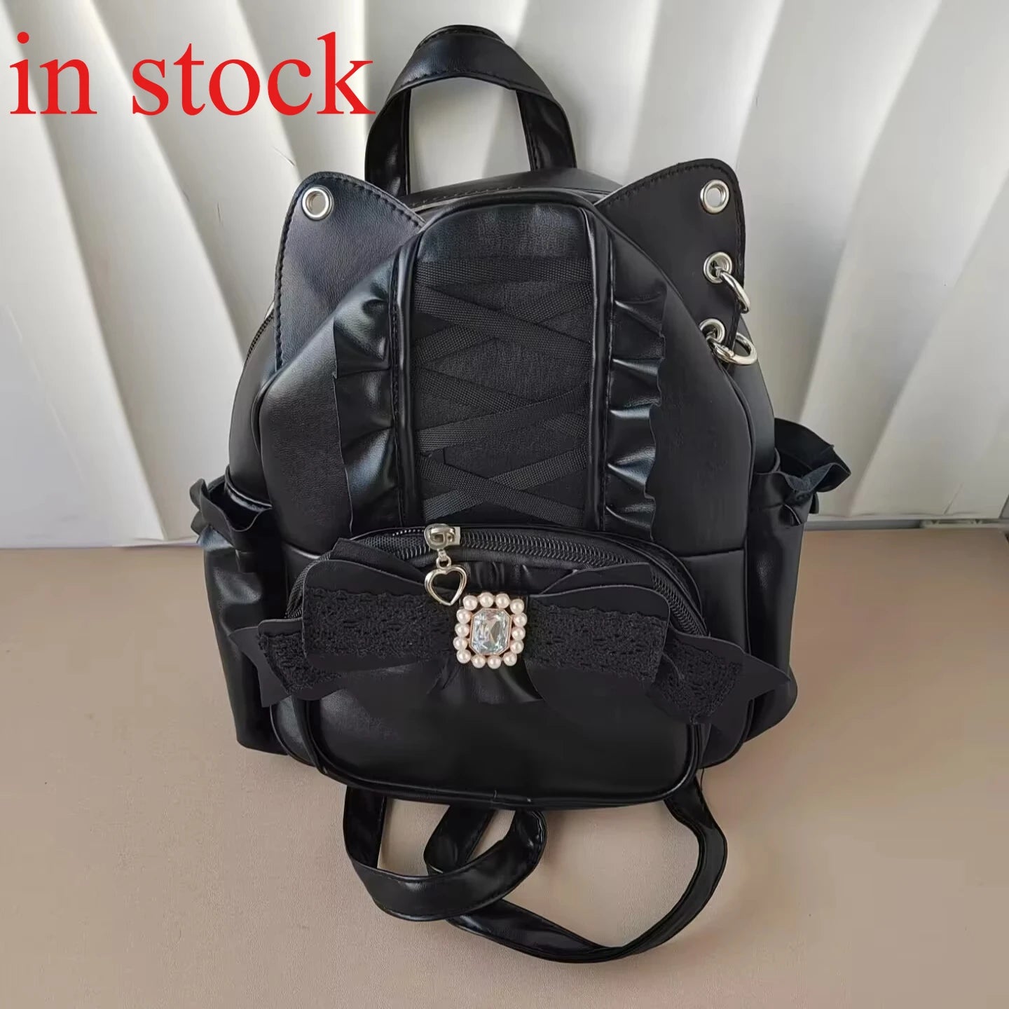 Cute Japanese Cat's Ear Backpack with Large Capacity – Stylish Mochila for School and Travel