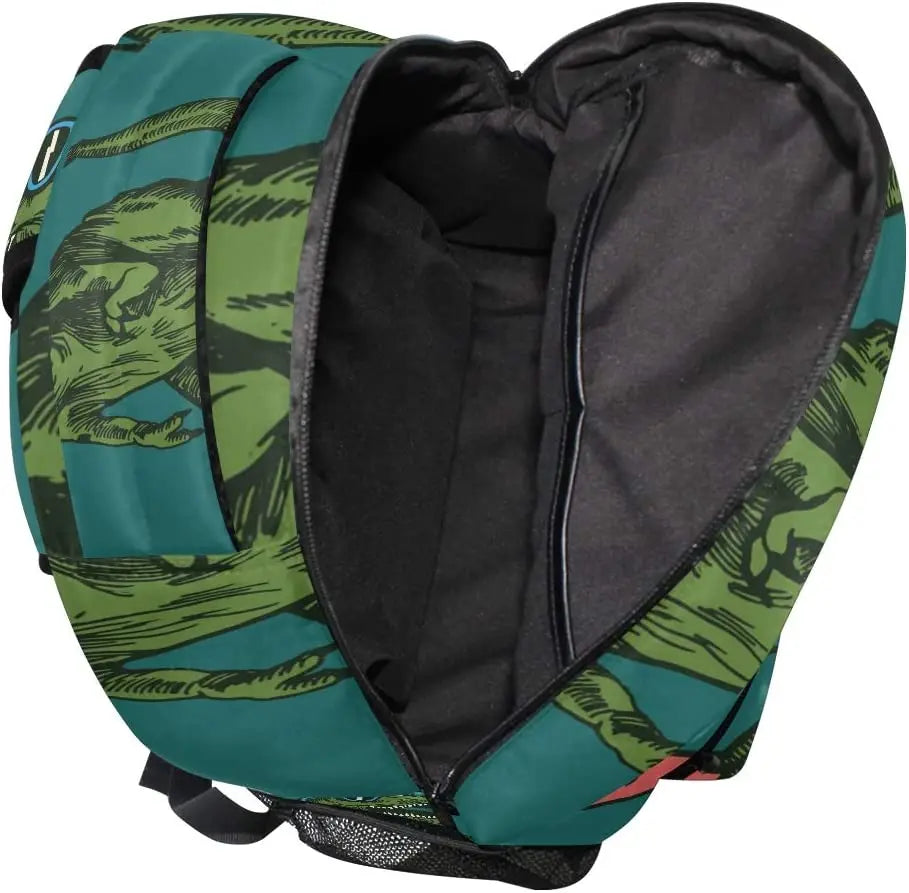 Dinosaur Skateboard School Backpack for Boys