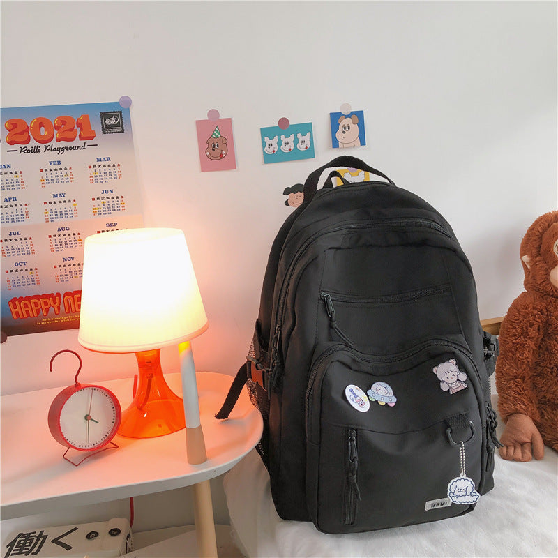 Double-Deck Waterproof School Backpack with 15-20 Litres Capacity, Multiple Pockets, Available in 4 Colors