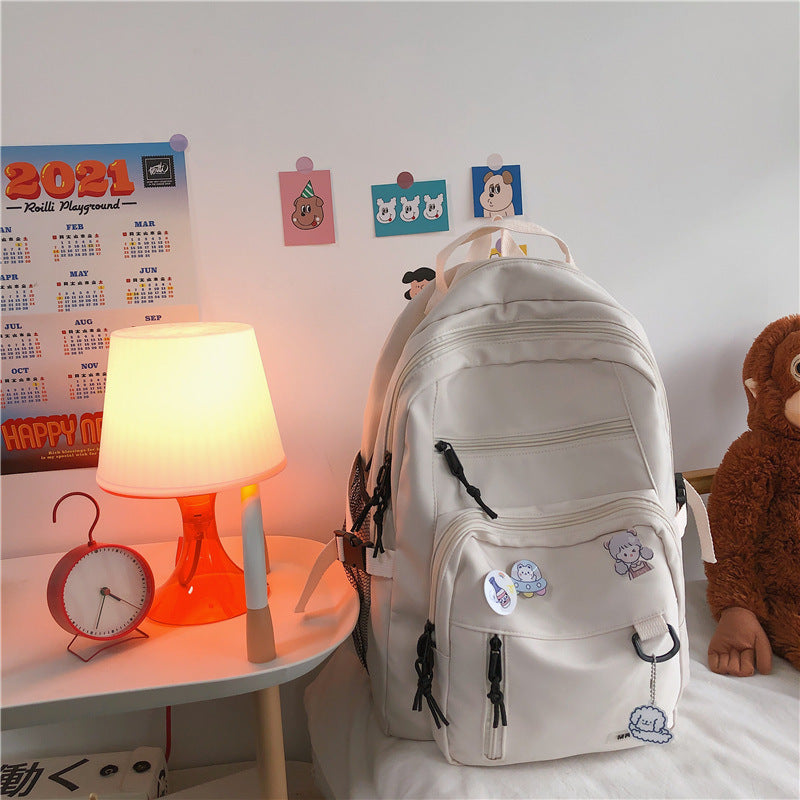 Double-Deck Waterproof School Backpack with 15-20 Litres Capacity, Multiple Pockets, Available in 4 Colors