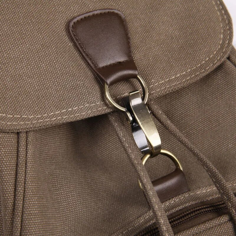 Drew Vintage Canvas Backpack | Durable Cotton, Versatile Travel Companion