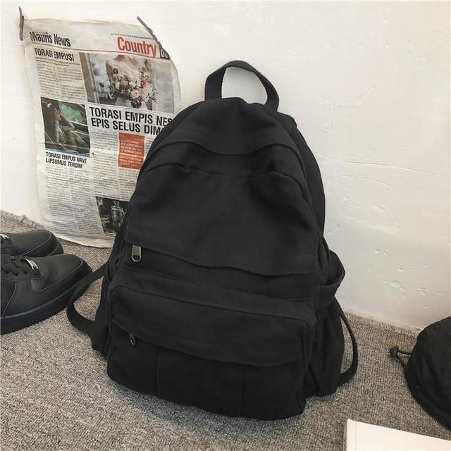 Durable Water-Resistant Small Canvas Backpack with Front Pocket – Compact Travel Backpack for Daily Use