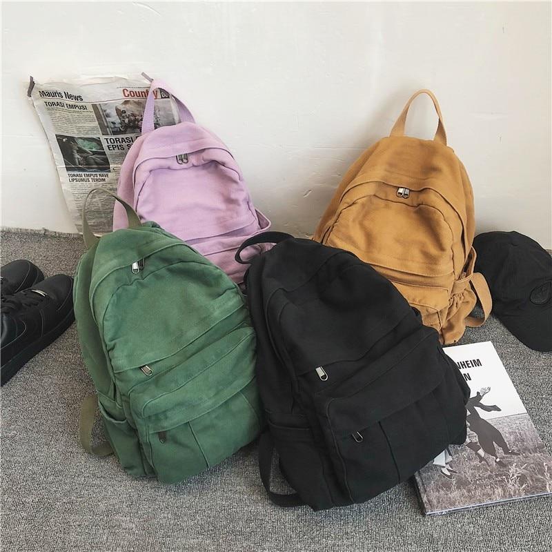 Durable Water-Resistant Small Canvas Backpack with Front Pocket – Compact Travel Backpack for Daily Use