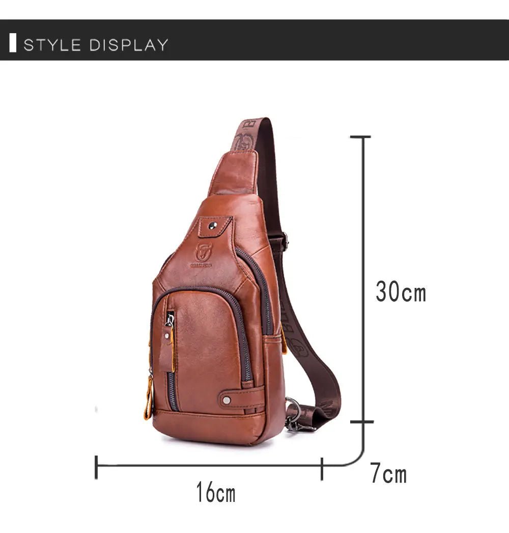 Genuine Leather Crossbody Bag with USB Charging Port – Black Crossbody Bag for Women and Men, Stylish and Functional for Daily Use 6