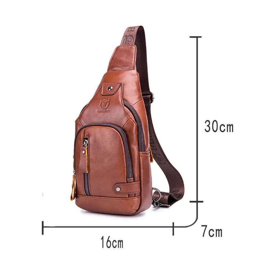 Genuine Leather Crossbody Bag with USB Charging Port – Black Crossbody Bag for Women and Men, Stylish and Functional for Daily Use 6