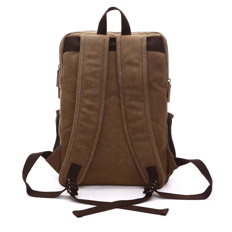 Classic Men’s Canvas Laptop Backpack for School