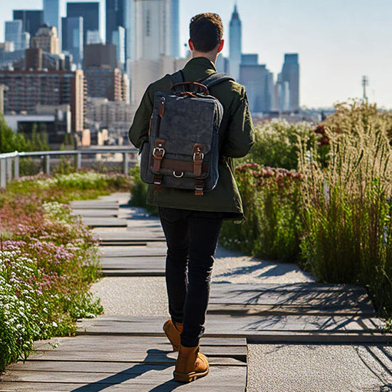 Compact Vintage Style Travel Backpack