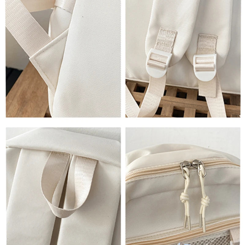 Juno Girls' Japanese Bag | Transparent PVC Backpack, Large Capacity
