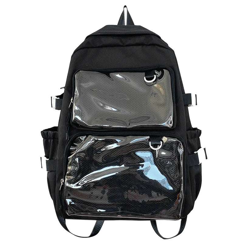Juno Girls' Japanese Bag | Transparent PVC Backpack, Large Capacity