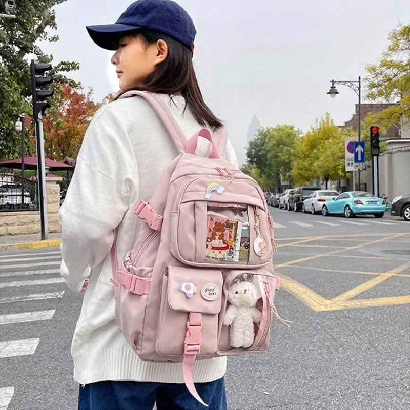 Aesthetic Kawaii School Backpack for Teen Girls
