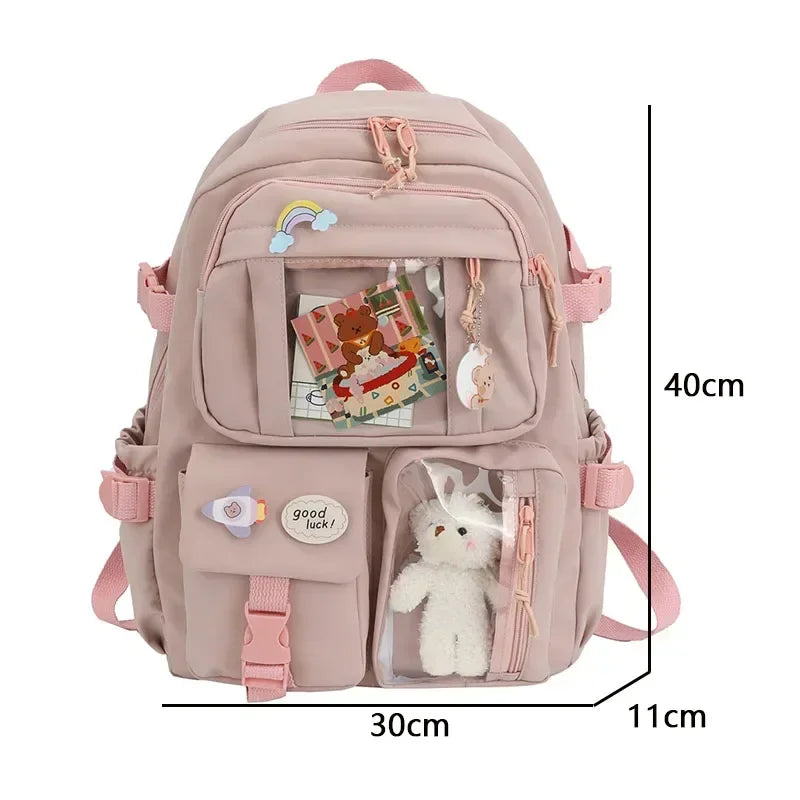 Aesthetic Kawaii School Backpack for Teen Girls