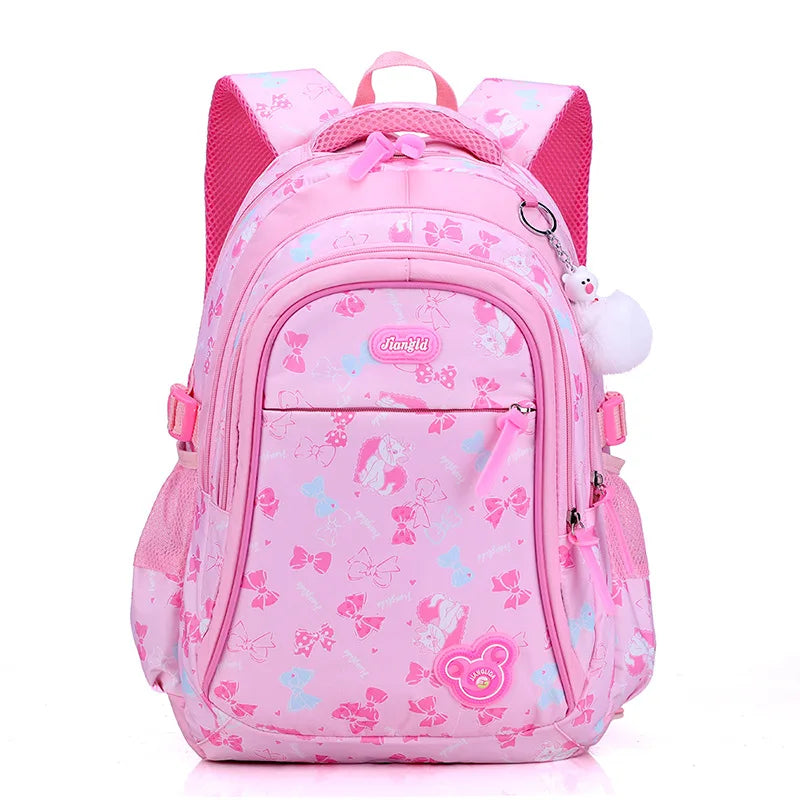 Kawaii 3-Piece Pink Waterproof School Laptop Backpack
