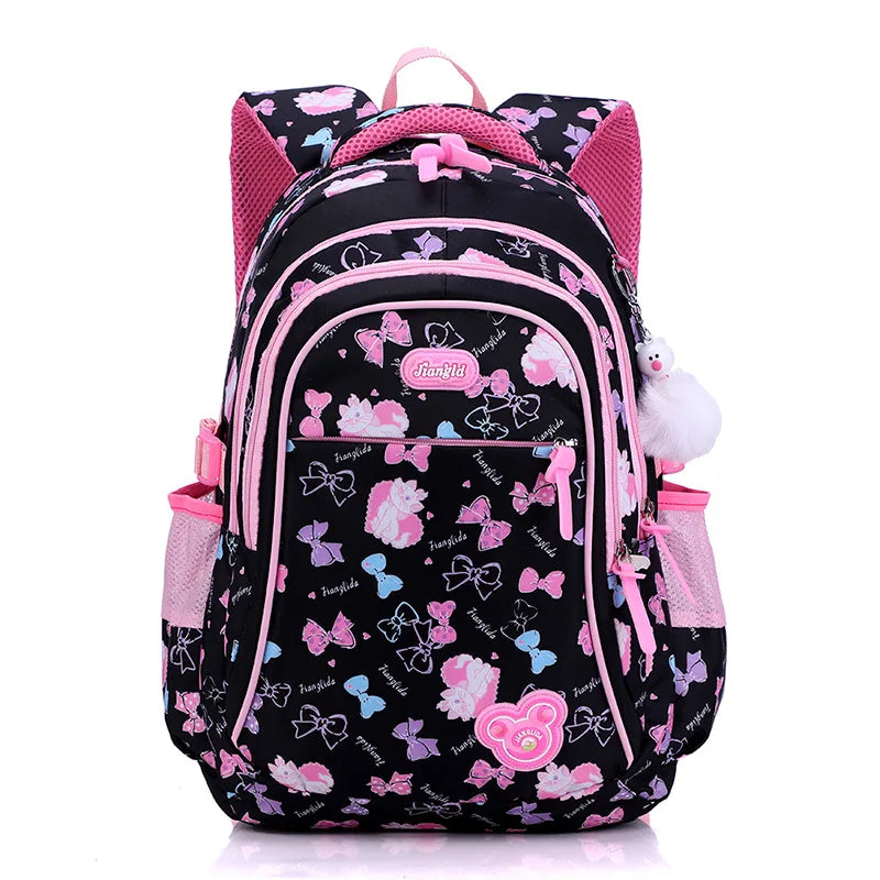 Kawaii 3-Piece Pink Waterproof School Laptop Backpack