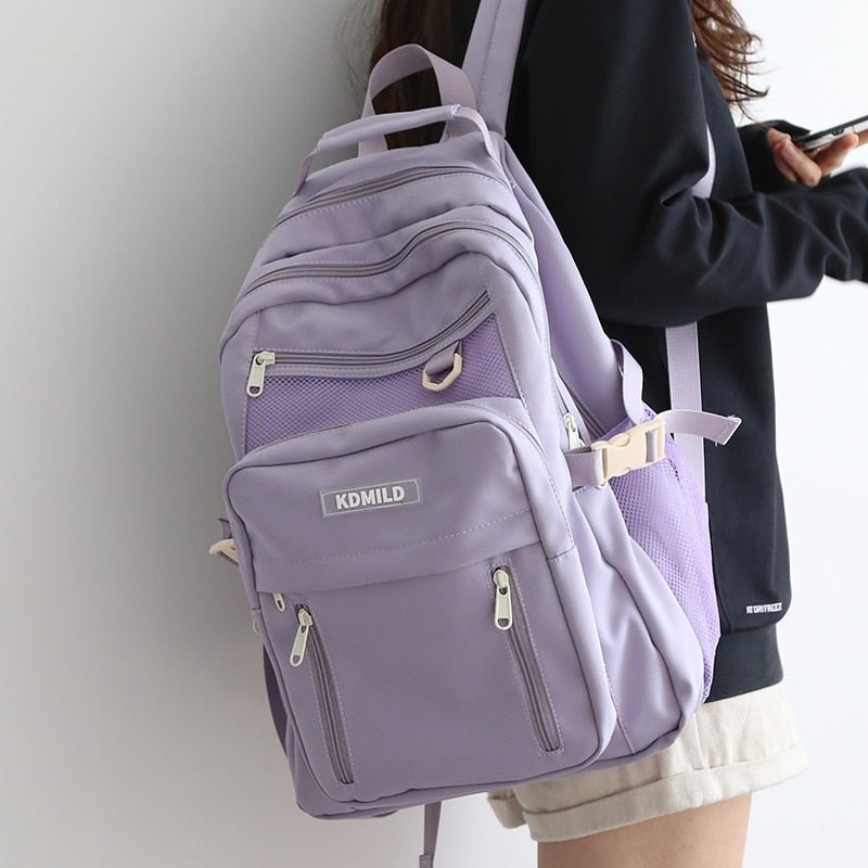 Kira Student Backpack | Trendy Korean Design, Spacious Storage for Laptops