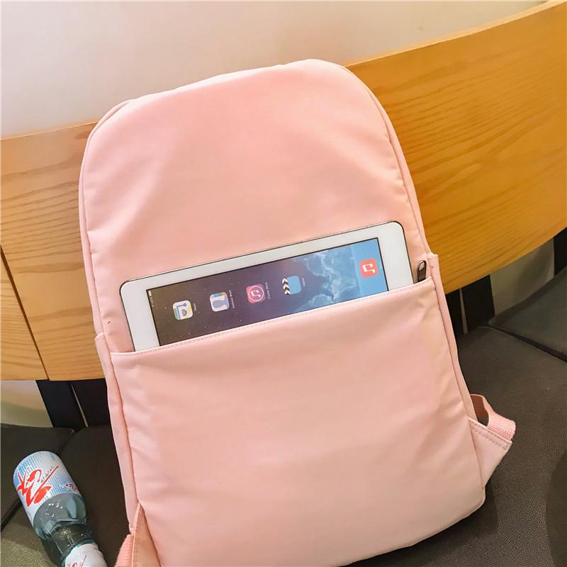Korean Style Backpack | Waterproof Nylon, Multi-Pocket Design