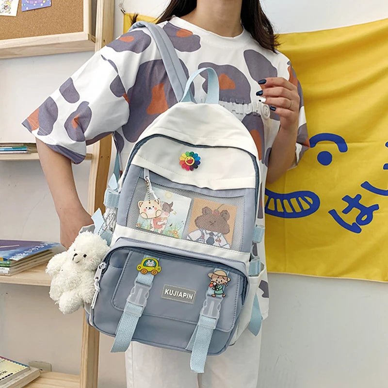 Kawaii Student Backpack | Durable Canvas, Adorable Design