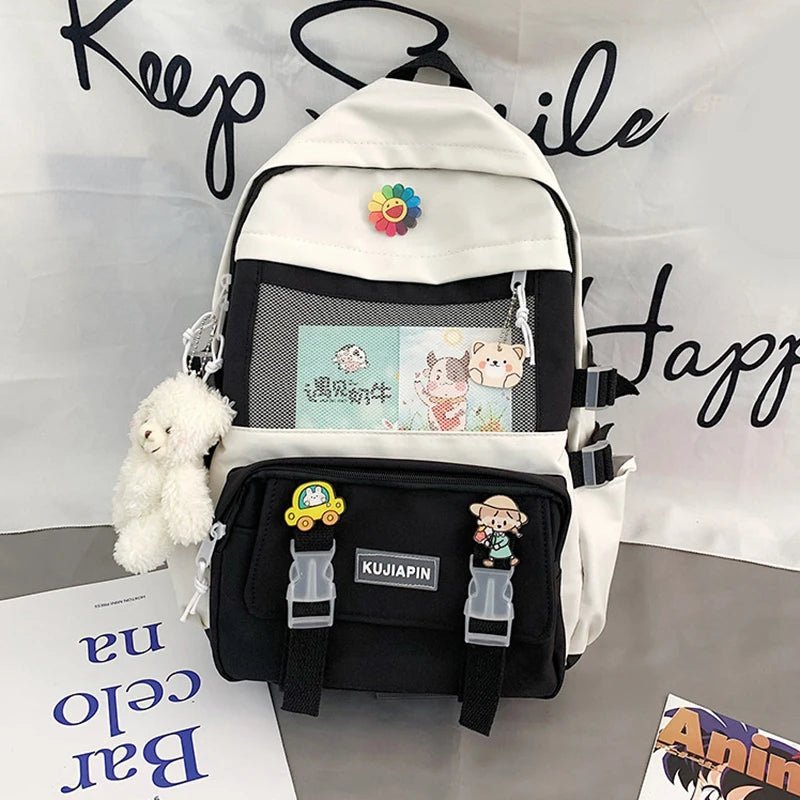 Kawaii Student Backpack | Durable Canvas, Adorable Design