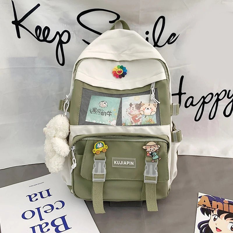 Kawaii Student Backpack | Durable Canvas, Adorable Design