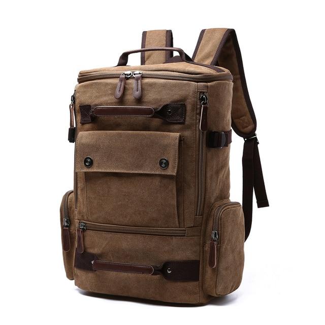 Lavi Vintage Canvas Travel Backpack | Water-Resistant, 36-55L Capacity