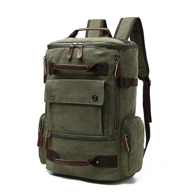 Lavi Vintage Canvas Travel Backpack | Water-Resistant, 36-55L Capacity