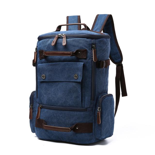 Lavi Vintage Canvas Travel Backpack | Water-Resistant, 36-55L Capacity