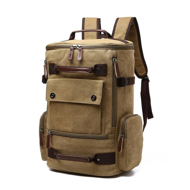 Lavi Vintage Canvas Travel Backpack | Water-Resistant, 36-55L Capacity