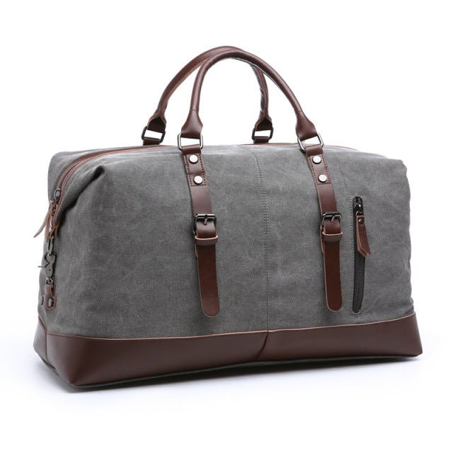 Lenny Men's Travel Bag | Faux Leather and Canvas, Stylish Design