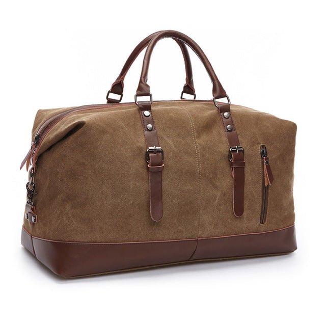Lenny Men's Travel Bag | Faux Leather and Canvas, Stylish Design