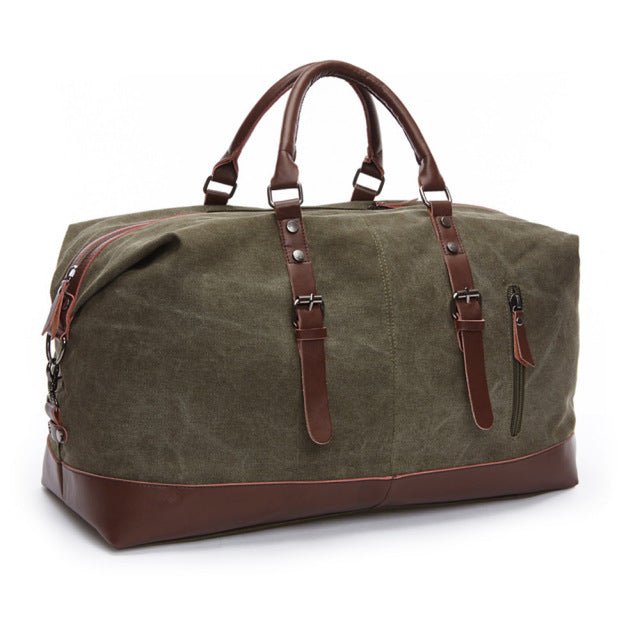 Lenny Men's Travel Bag | Faux Leather and Canvas, Stylish Design
