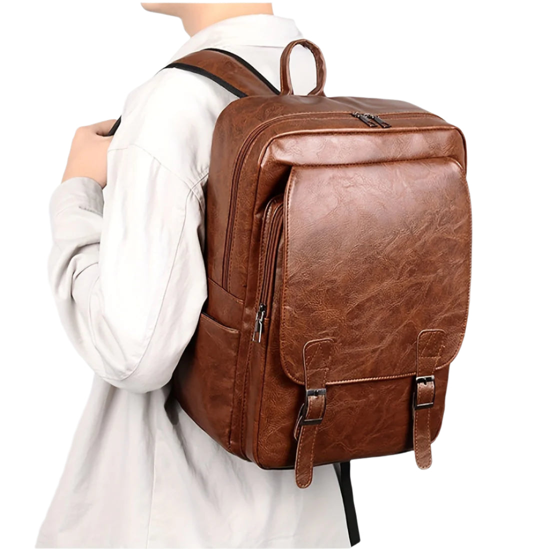 Valento Waterproof Leather Work Backpack for Men