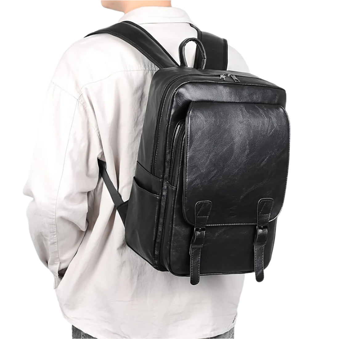 Valento Waterproof Leather Work Backpack for Men