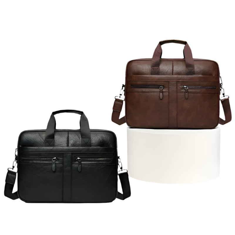 Valento Men’s Waterproof Vintage Leather Laptop Bag