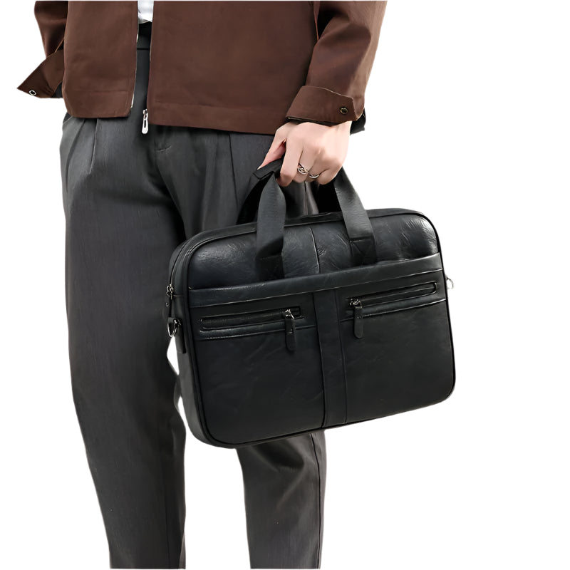 Valento Men’s Waterproof Vintage Leather Laptop Bag