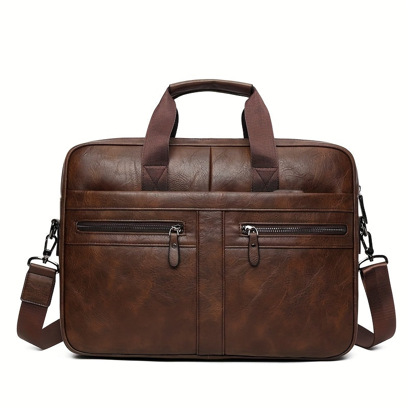 Valento Men’s Waterproof Vintage Leather Laptop Bag