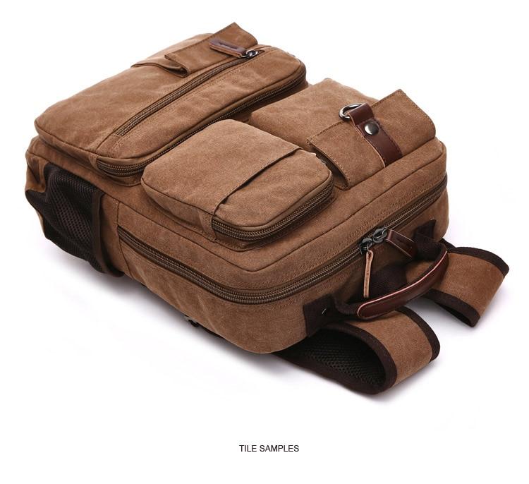 Luma Men's Laptop Backpack | Vintage Canvas, 8 Compartments