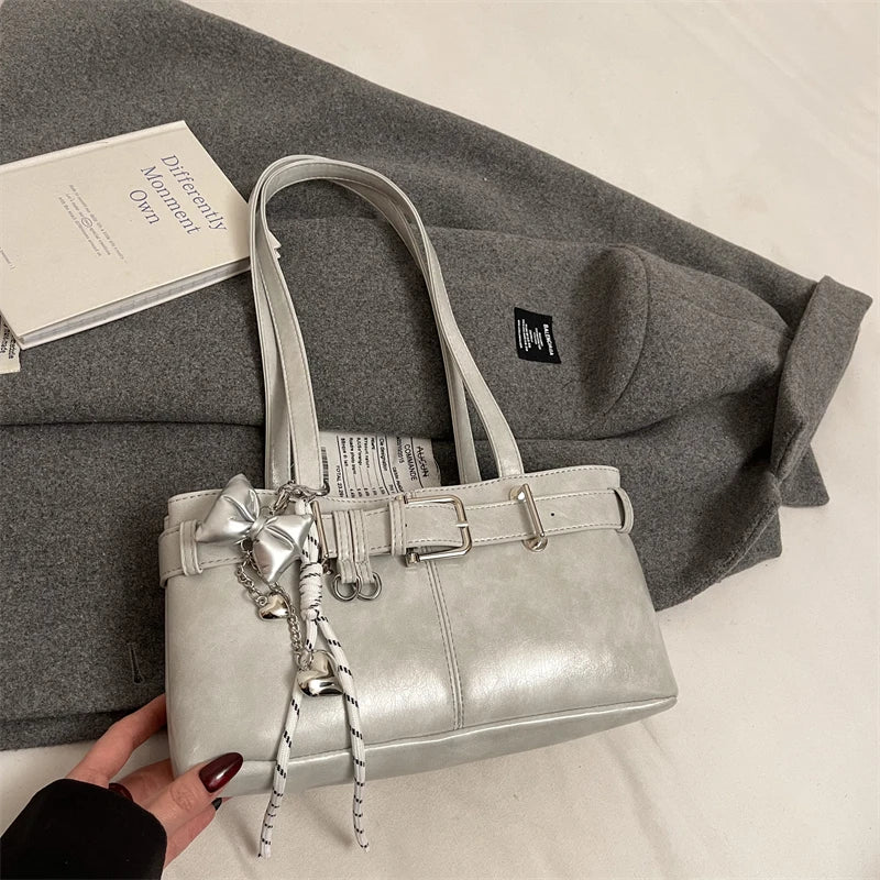 Elegant Women’s Handbag with Belt Buckle